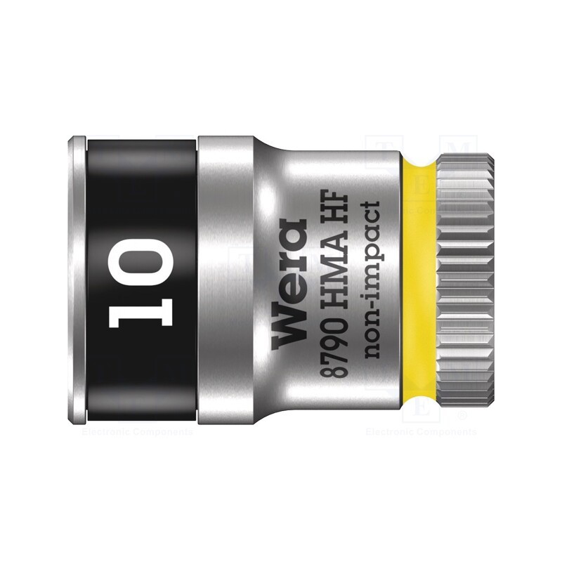 1 pcs x WERA - 5003725001 - Socket, 6-angles,socket spanner, HEX 10mm, 1/4', 23mm, Zyklop