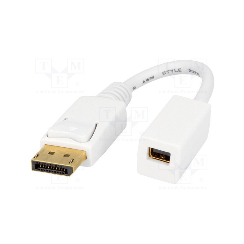 1 pcs x LOGILINK - CV0040 - Adapter, DisplayPort plug,mini DisplayPort socket, white