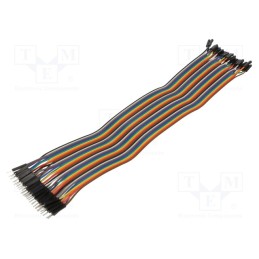 1 pcs x VELLEMAN - WPA413 - Connection cable, L: 300mm, male-male, PIN: 40, mix colours, WHADDA