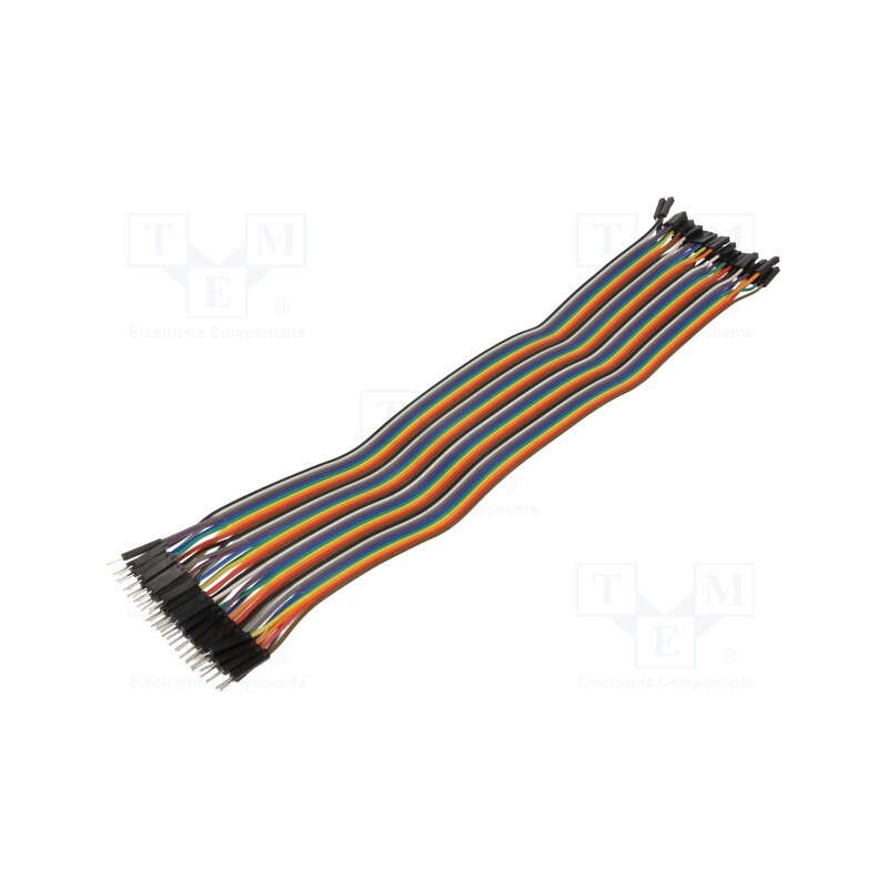 1 pcs x VELLEMAN - WPA413 - Connection cable, L: 300mm, male-male, PIN: 40, mix colours, WHADDA