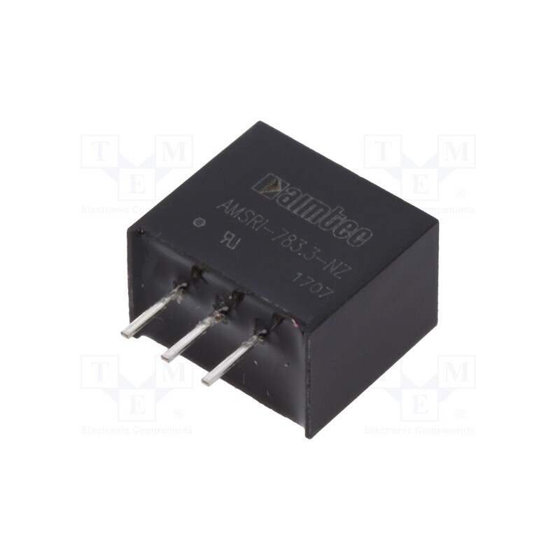 1 pcs x AIMTEC - AMSRW-783.3-NZ - Converter: DC/DC, 1.65W, Uin: 9÷72V, Uout: 3.3VDC, Iout: 500mA, SIP3