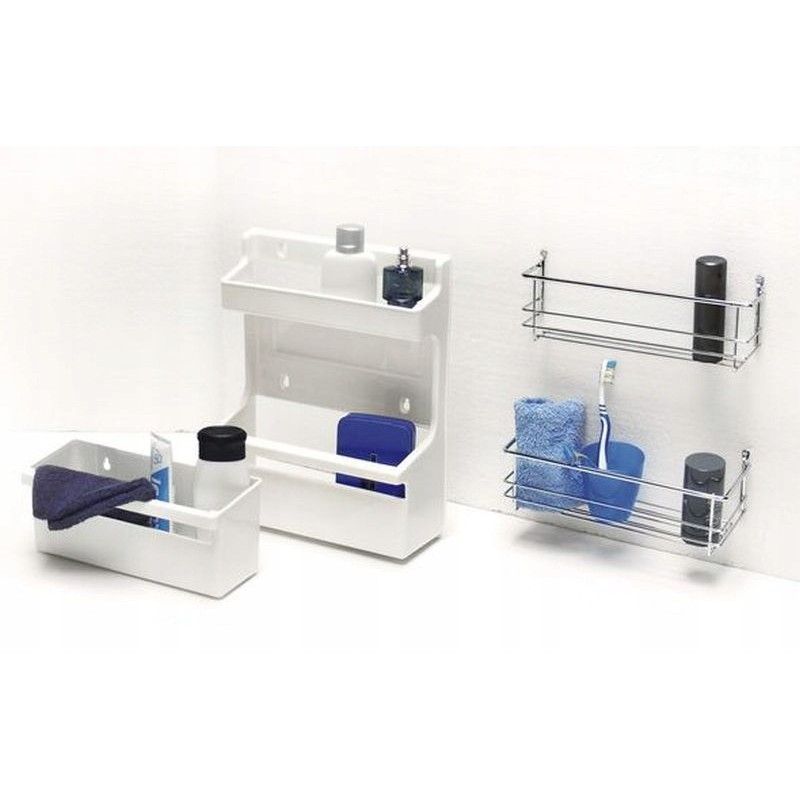 White shelf for a yacht, a camper, a boat trailer