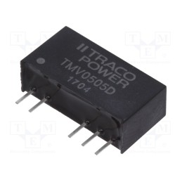 1 pcs x TRACO POWER - TMV 0505D - Converter: DC/DC, 1W, Uin: 4.5÷5.5V, Uout: 5VDC, Uout2: -5VDC, SIP7