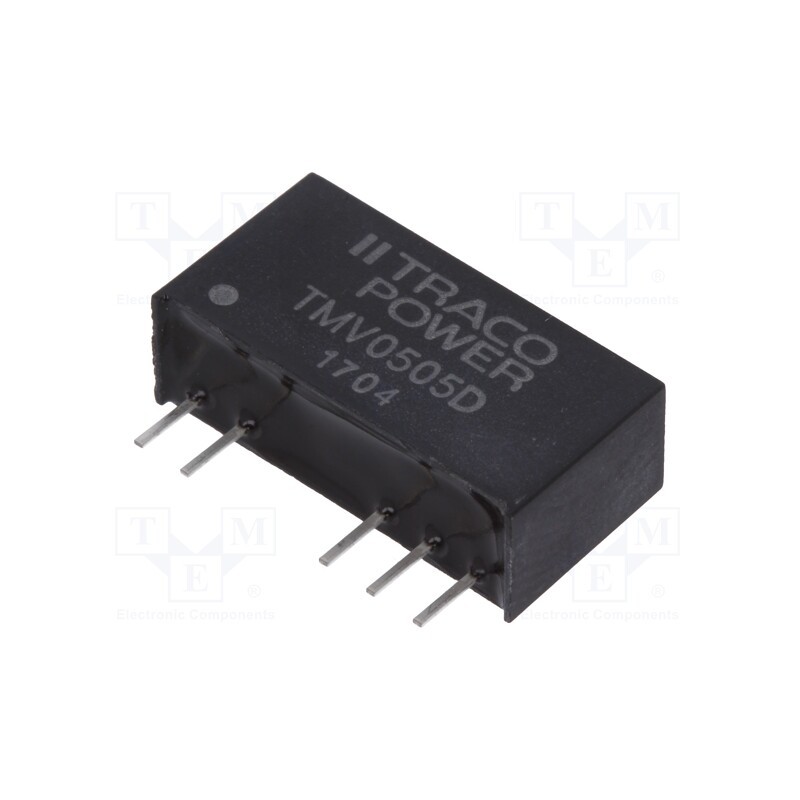 1 pcs x TRACO POWER - TMV 0505D - Converter: DC/DC, 1W, Uin: 4.5÷5.5V, Uout: 5VDC, Uout2: -5VDC, SIP7