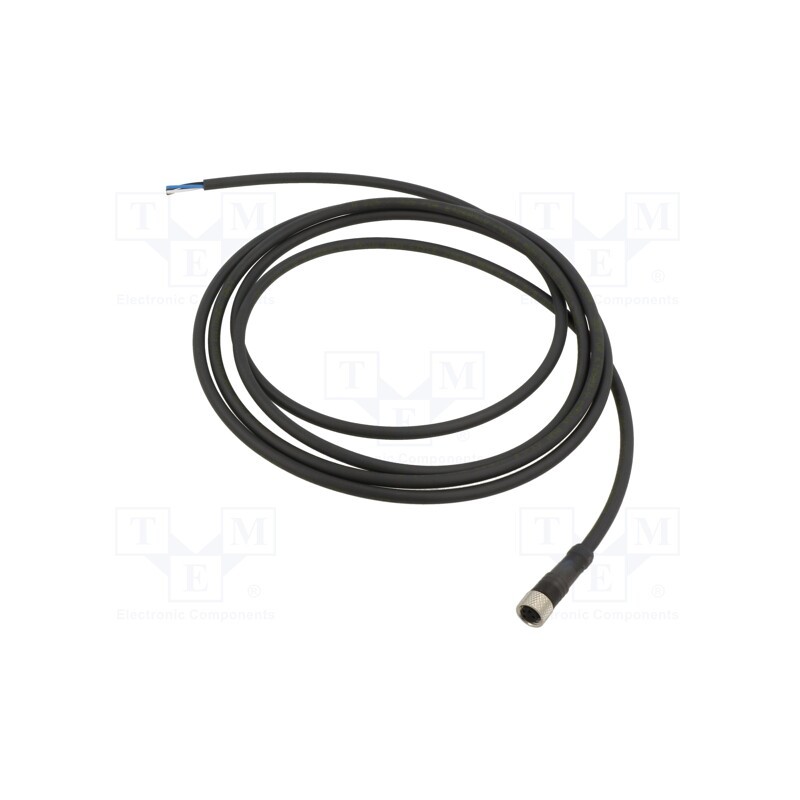 1 pcs x TELEMECANIQUE SENSORS - XZCP0941L2 - Connection lead, M8, PIN: 4, straight, 2m, plug, 60VAC, 4A, -5÷80°C