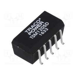 1 pcs x TRACO POWER - TSM 1205D - Converter: DC/DC, 1W, Uin: 10.8÷13.2V, Uout: 5VDC, Uout2: -5VDC, SMD