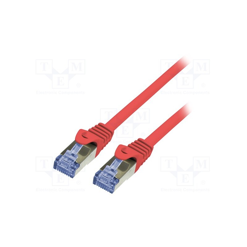 1 pcs x LOGILINK - CQ5094S - Patch cord, S/FTP, 6a, stranded, Cu, LSZH, red, 10m, 26AWG