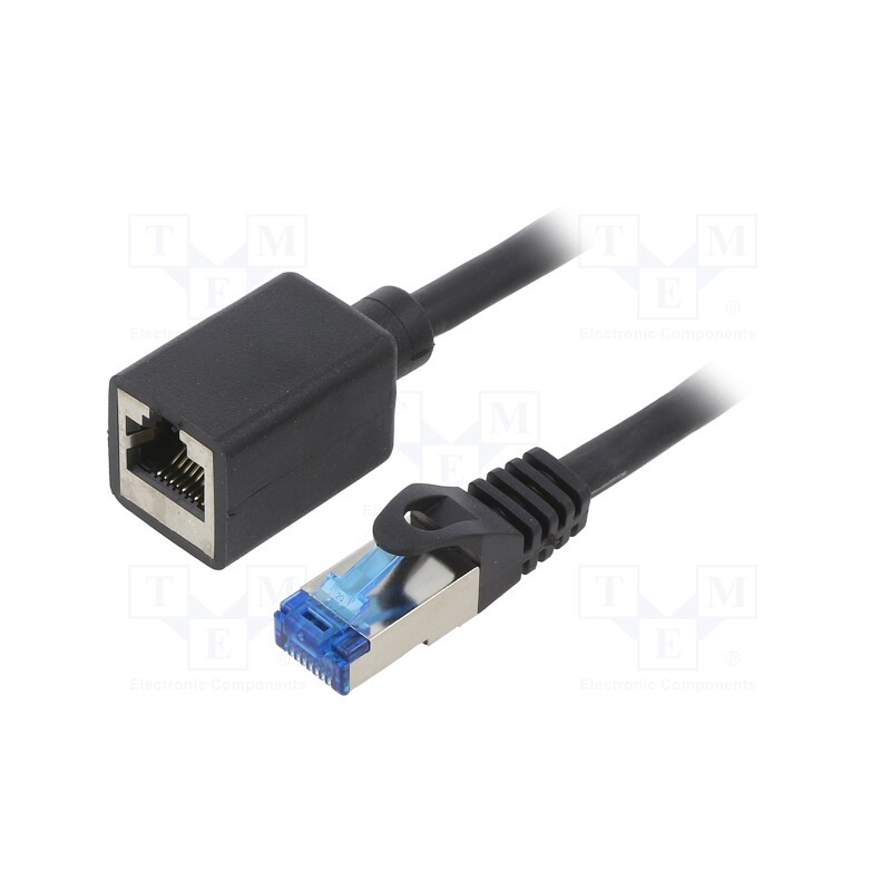 1 pcs x LOGILINK - CQX093S - Extender RJ45, S/FTP, 6a, Cu, LSZH, black, 10m, 26AWG, halogen free