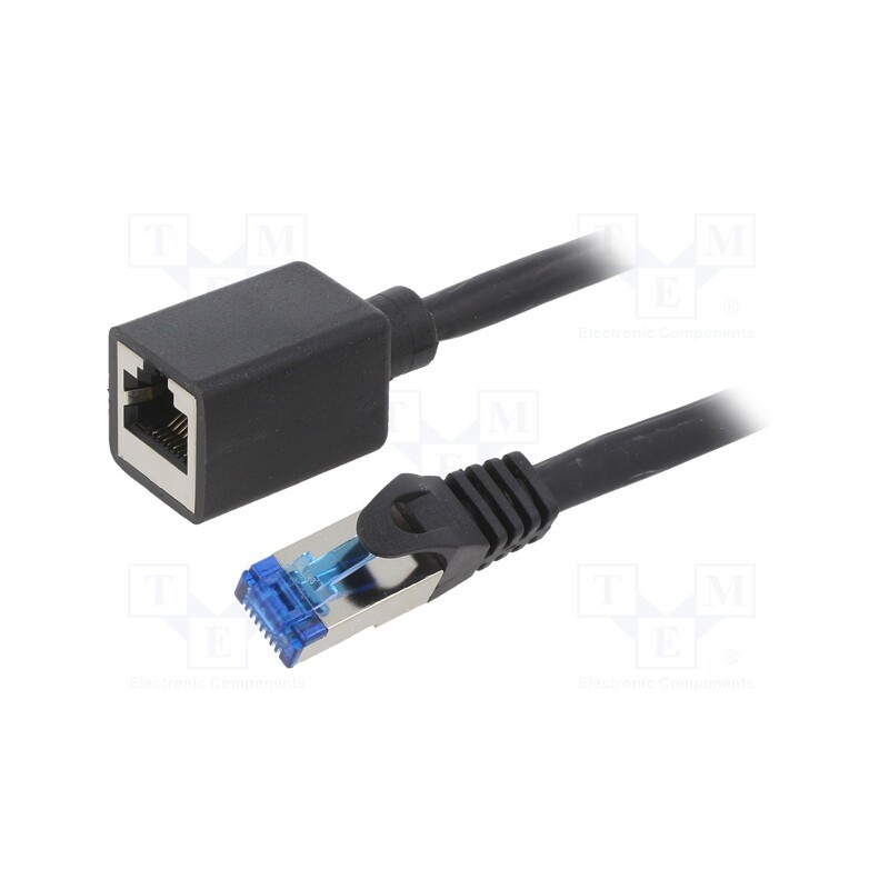 1 pcs x LOGILINK - CQX063S - Extender RJ45, S/FTP, 6a, Cu, LSZH, black, 3m, 26AWG, halogen free