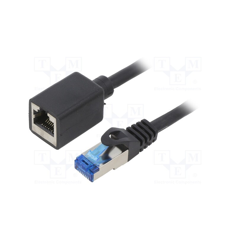 1 pcs x LOGILINK - CQX053S - Extender RJ45, S/FTP, 6a, Cu, LSZH, black, 2m, 26AWG, halogen free