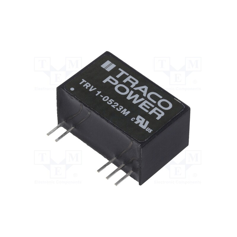 1 pcs x TRACO POWER - TRV 1-0523M - Converter: DC/DC, 1W, Uin: 4.5÷5.5V, Uout: 15VDC, Uout2: -15VDC, SIP9