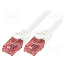 1 pcs x LOGILINK - CQ2061U - Patch cord, U/UTP, 6, stranded, Cu, LSZH, white, 3m, 26AWG