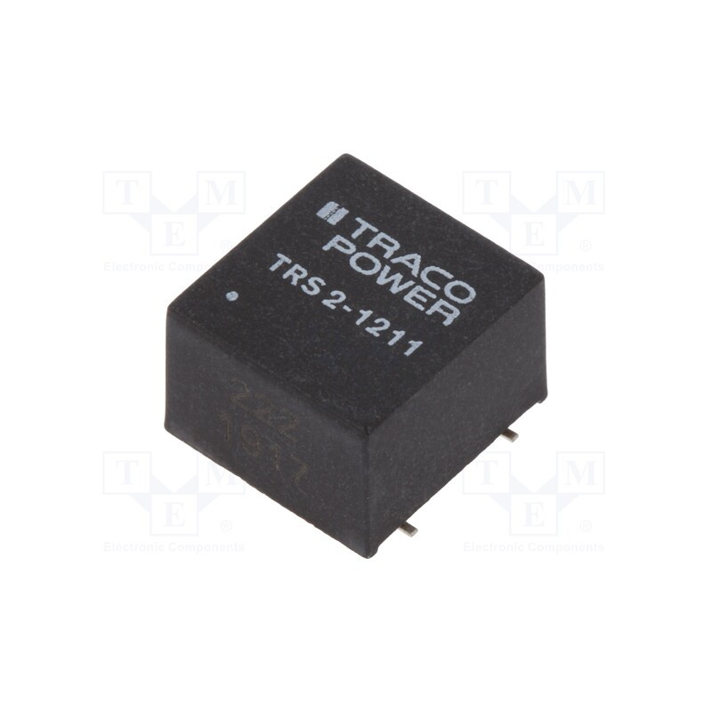 1 pcs x TRACO POWER - TRS 2-1211 - Converter: DC/DC, 2W, Uin: 9÷18V, Uout: 5VDC, Iout: 400mA, SMD, 100kHz