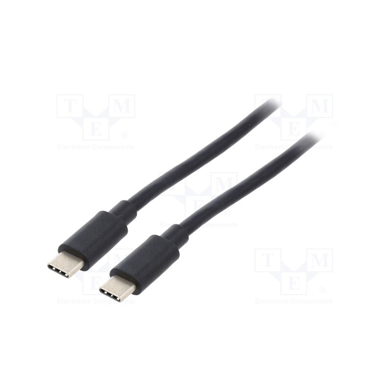1 pcs x GEMBIRD - CCP-USB3.1-CMCM-1M - Cable, USB 3.1, USB C plug,both sides, gold-plated, 1m, black
