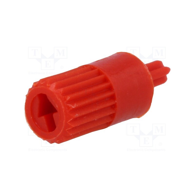 10 pcs x ACP - CA6 6022R - Knob, shaft knob, red, Ø5mm, for mounting potentiometers, CA6