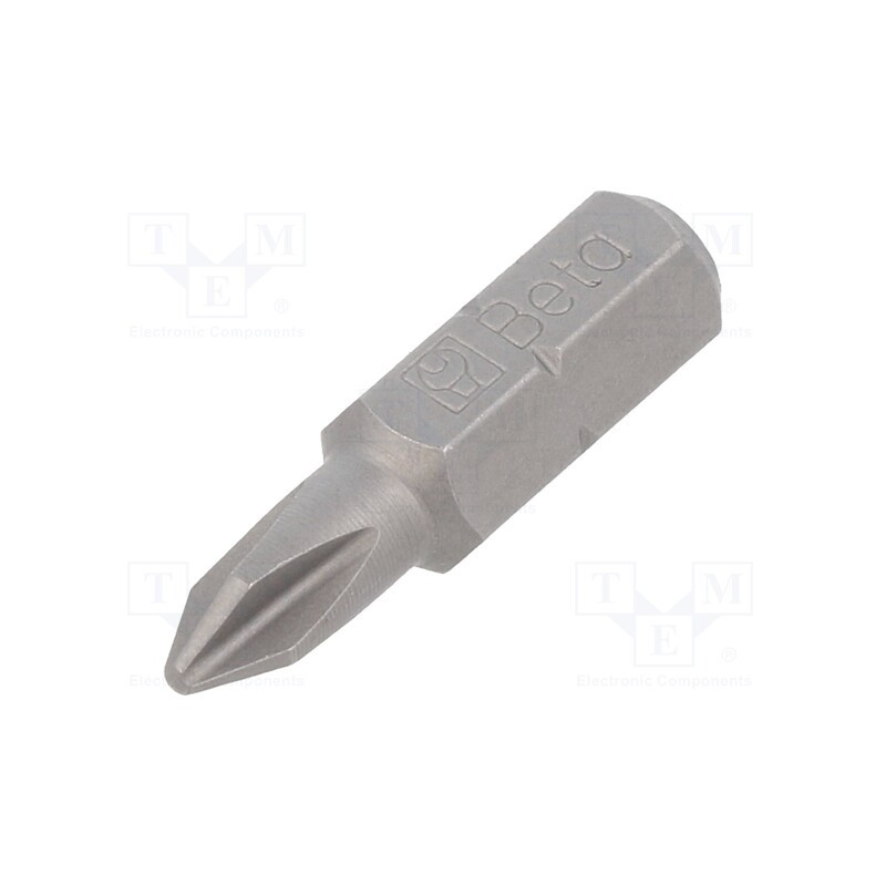 2 pcs x BETA - 861PH/1 - Screwdriver bit, Phillips, PH1, Overall len: 25mm