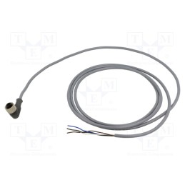 1 pcs x TELEMECANIQUE SENSORS - XZCPV1241L2 - Connection lead, M12, PIN: 4, angled, 2m, plug, 250VAC, 3A, -25÷80°C