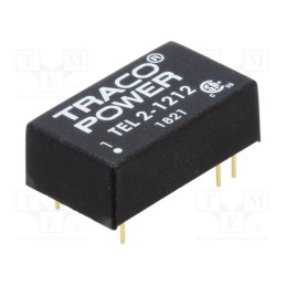 1 pcs x TRACO POWER - TEL 2-1212 - Converter: DC/DC, 2W, Uin: 9÷18V, Uout: 12VDC, Iout: 165mA, DIP16