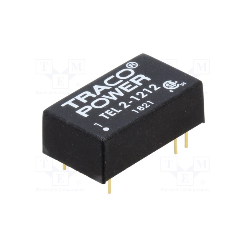 1 pcs x TRACO POWER - TEL 2-1212 - Converter: DC/DC, 2W, Uin: 9÷18V, Uout: 12VDC, Iout: 165mA, DIP16