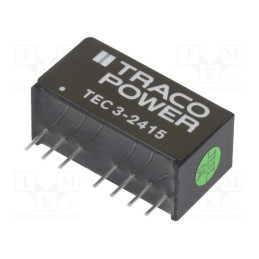 1 pcs x TRACO POWER - TEC 3-2415 - Converter: DC/DC, 3W, Uin: 18÷36V, Uout: 24VDC, Iout: 125mA, SIP8