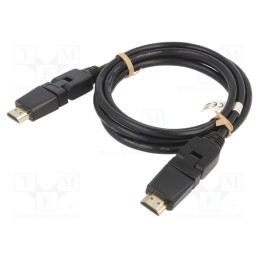 1 pcs x Goobay - 61289 - Cable, HDCP 2.2,HDMI 2.0, HDMI plug movable 360°,both sides