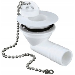 Siphon, angular drain, sink, washbasin, camper, trailer, 19 mm