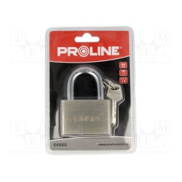 1 pcs x PROLINE - 24860 - Padlock, shackle, Equipment: key x4, 60mm, gates,cabinets,sheds