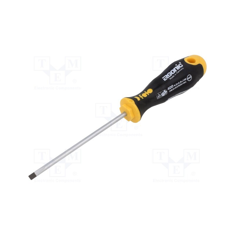 1 pcs x FELO - 400 043 10 - Screwdriver, slot, 4,0x0,8mm, ERGONIC®