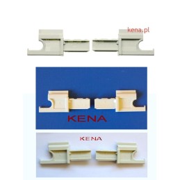 The ends of the window shutter locks are hooked to the pin