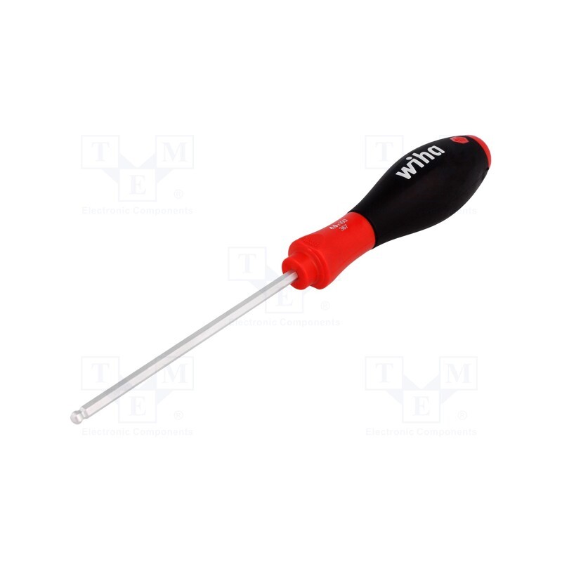 1 pcs x WIHA - 26329 - Screwdriver, hex key,spherical, HEX 4mm, SoftFinish®