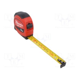 1 pcs x Milwaukee - 48227703 - Measuring tape, L: 3m, Width: 16mm, slim