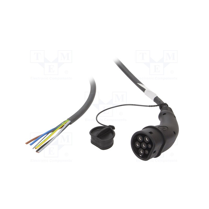 1 pcs x HARTING - 8813504444440A1 - Cable: eMobility, 1x0.5mm2,5x6mm2, 480V, 22kW, IP44, wires,Type 2