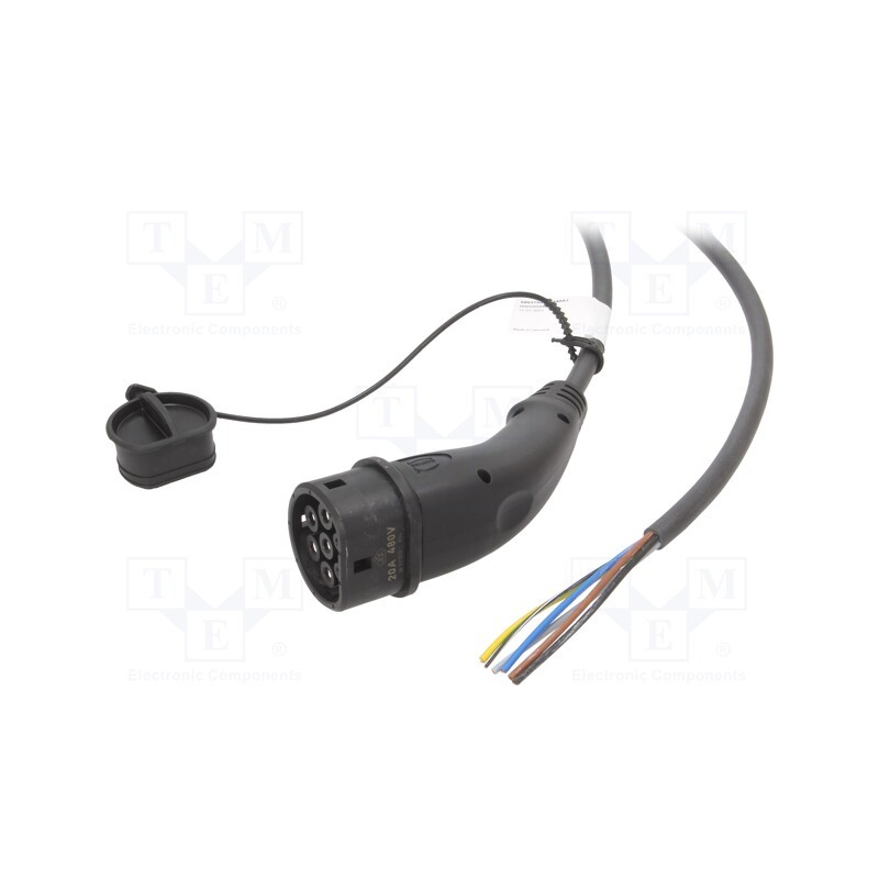 1 pcs x HARTING - 8803754444440A1 - Cable: eMobility, 1x0.5mm2,5x2.5mm2, 480V, 7.4kW, IP44, 7.5m, 20A