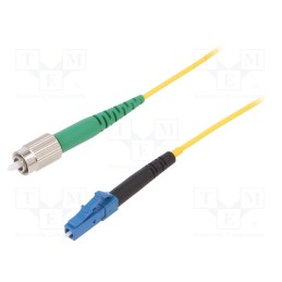 1 pcs x FIBRAIN - G-LC-FCA-S-003.0-SX-D-18-Y - Fiber patch cord, FC/APC,LC/UPC, 3m, Optical fiber: 9/125um, Gold