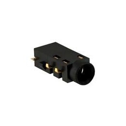 1 pcs : STX-35398A-5N-TR - Phone Connectors 3.5mm Stereo Jack Mid Mt 2 SMT Pads