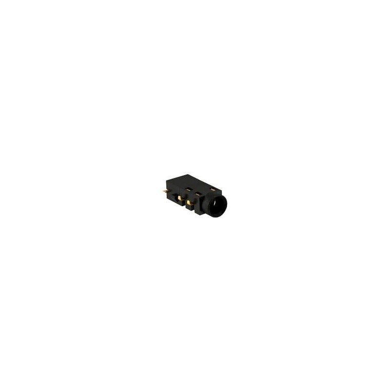 1 pcs : STX-35398A-5N-TR - Phone Connectors 3.5mm Stereo Jack Mid Mt 2 SMT Pads