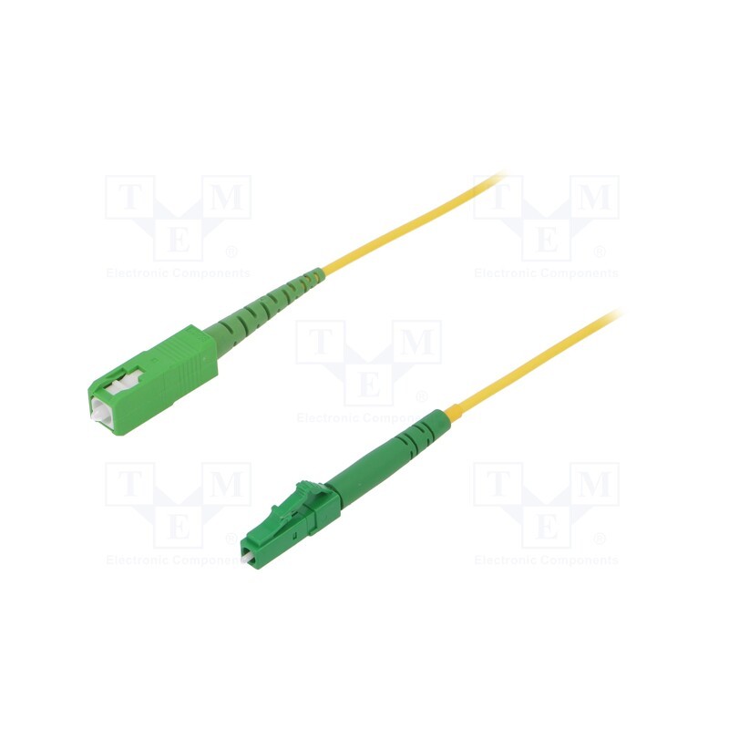 1 pcs x FIBRAIN - G-SCA-LCA-S-002.0-SX-D-18-Y - Fiber patch cord, LC/APC,SC/APC, 2m, Optical fiber: 9/125um, Gold