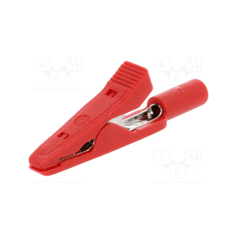 1 pcs x BEHA-AMPROBE - FTF000390450 - Crocodile clip, 70VDC, red, Socket size: 2mm