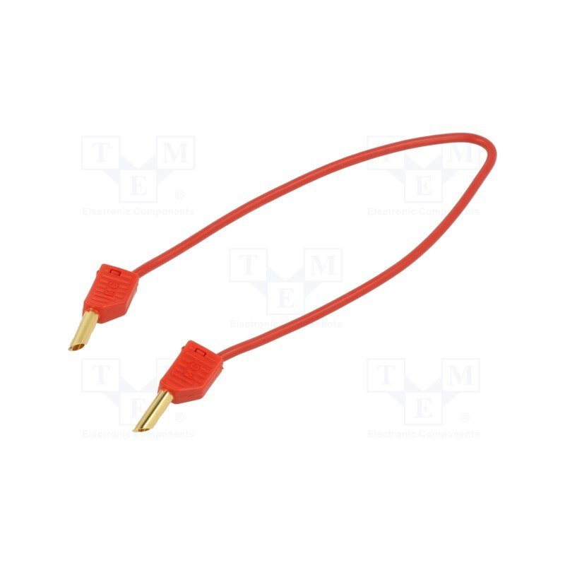 1 pcs x STu00c4UBLI - 28.0056-02522 - Test lead, 60VDC, 30VAC, 19A, banana plug 4mm,both sides, red