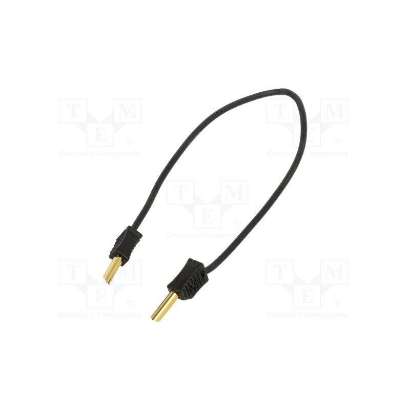 1 pcs x STu00c4UBLI - 28.0056-02521 - Test lead, 60VDC, 30VAC, 19A, banana plug 4mm,both sides, black