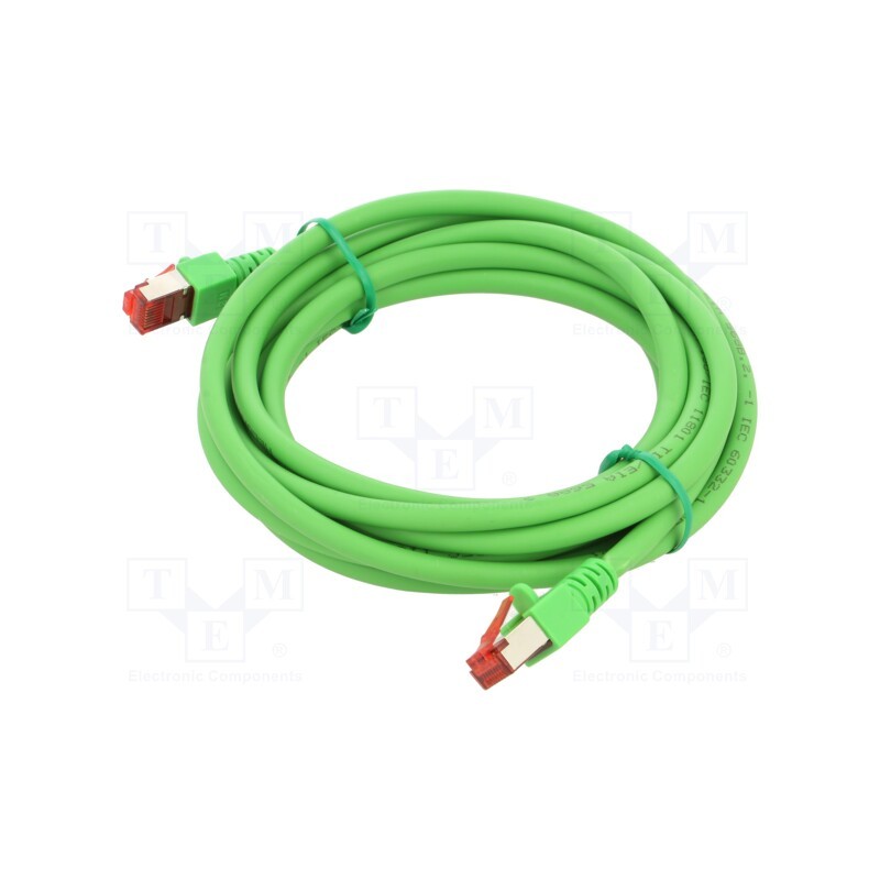 1 pcs x HELUKABEL - 803010 - Patch cord, S/FTP, 6, stranded, Cu, LSZH, green, 3m, 27AWG