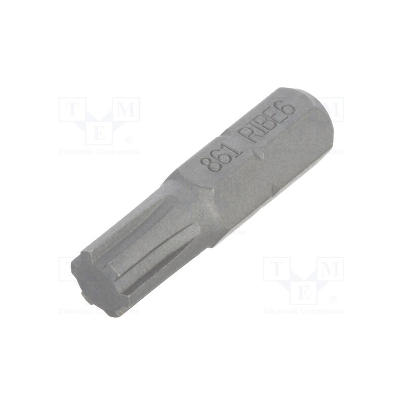 2 pcs x BETA - 861RI/6 - Screwdriver bit, RIBE®, RIBE® M6, Overall len: 25mm