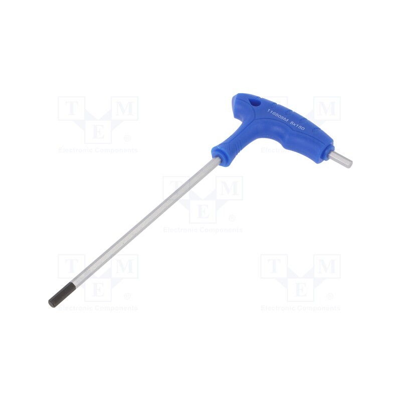 1 pcs x KING TONY - 116505MR - Wrench, hex key, HEX 5mm, Overall len: 215mm, tool steel