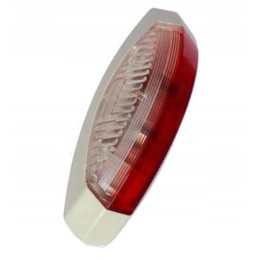 White and red upper position marker lamp of a Fendt caravan