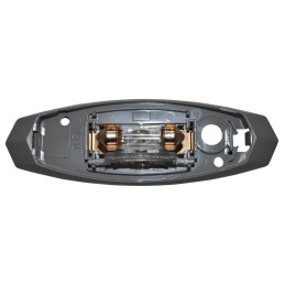 White and red upper position marker lamp of a Fendt caravan