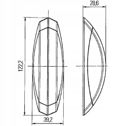 White and red upper position marker lamp of a Fendt caravan
