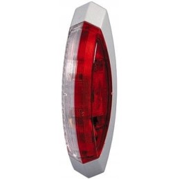 White and red upper position marker lamp of a Fendt caravan