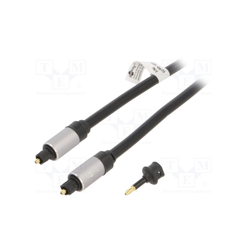 1 pcs x Goobay - 77096 - Cable, Toslink plug,both sides, 0.75m, Plating: gold-plated, PVC