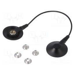 1 pcs x STATICTEC - STW1420 - Ground cord, ESD, Application: earthing ESD matts to ground