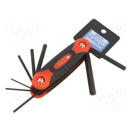 1 set x NEWBRAND - NB-HEXKEY8M - Wrenches set, hex key, Chrom-vanadium steel